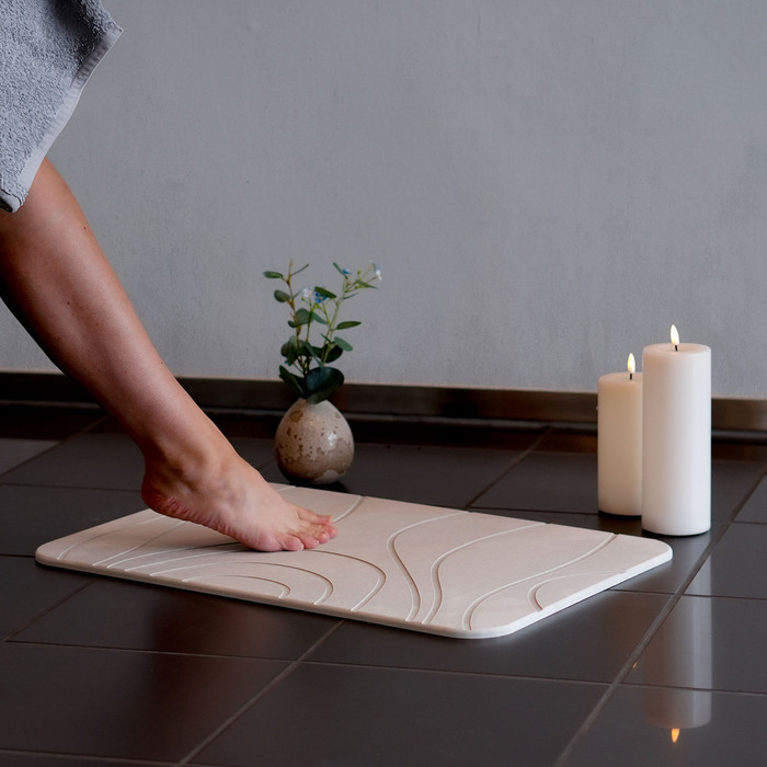 Badrumsmatta Diatomit Sand 40 x 60 cm